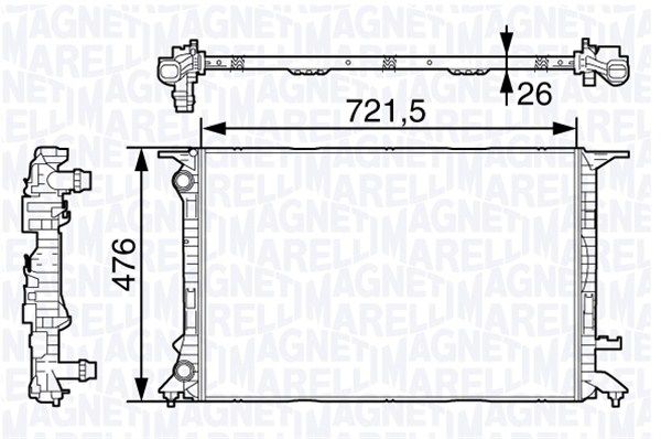 MAGNETI MARELLI Jäähdytin,moottorin jäähdytys 350213138400